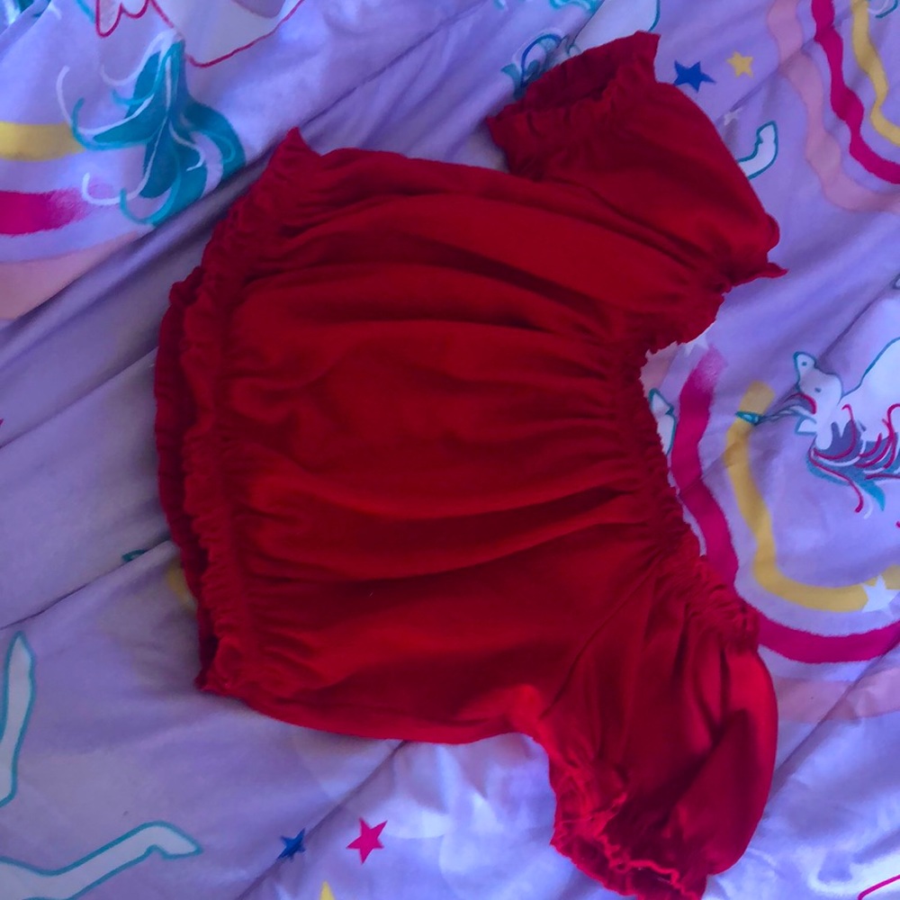 Red crop top